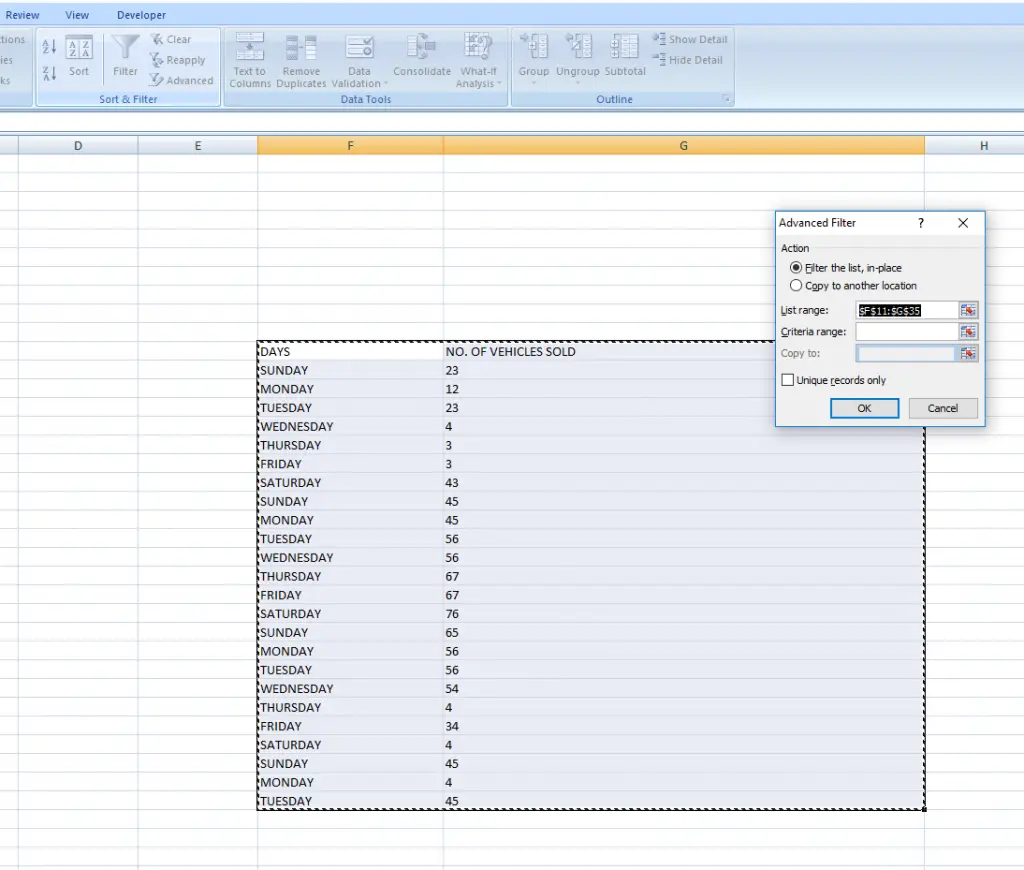 Quick And Easy Way To Apply Advanced Filter In Excel?