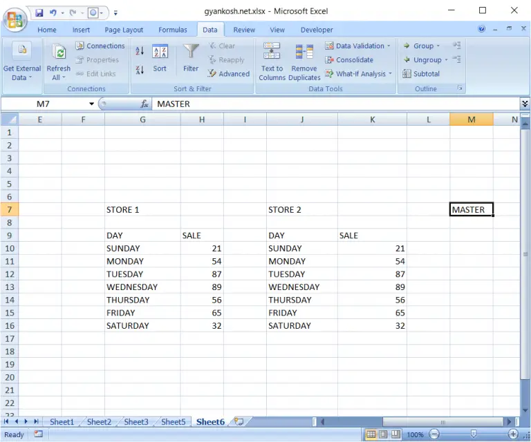 how to consolidate data in excel from multiple columns