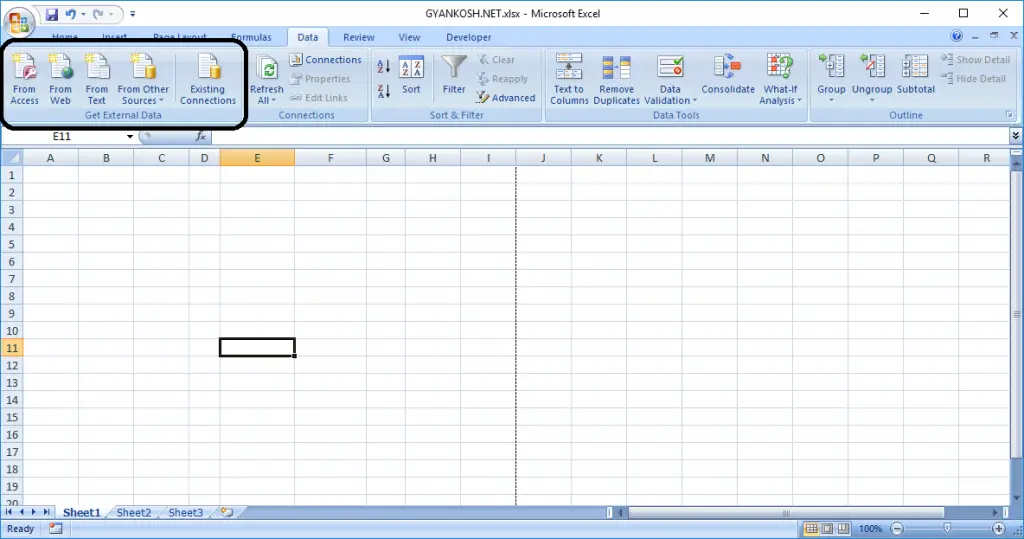 How to import data into Excel from Database, CSV, Text file, Web and ...