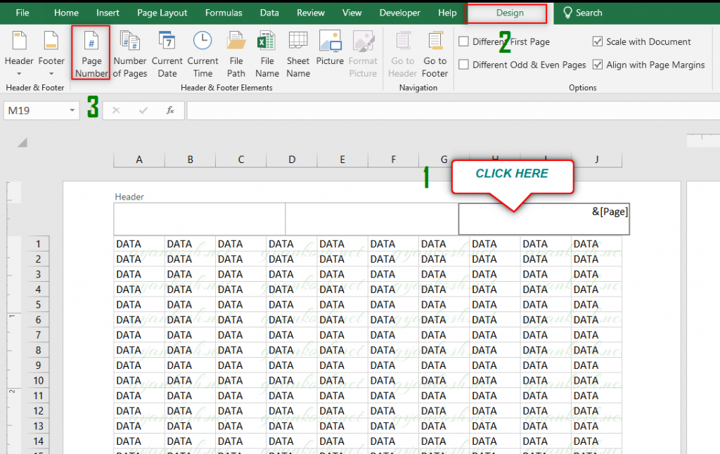 How to create, edit and show Headers and Footers in Excel Sheets