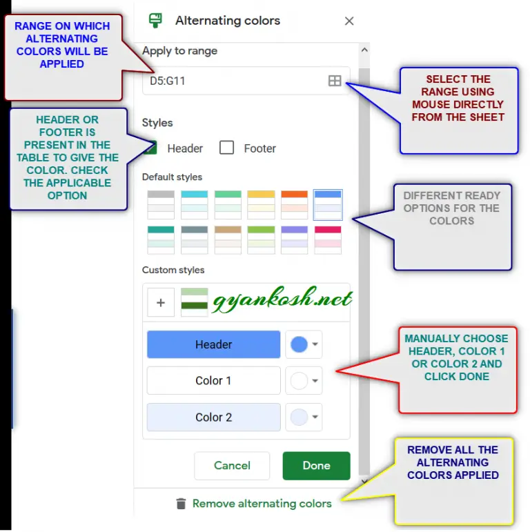 HOW TO CREATE A TABLE IN GOOGLE SHEETS? - GyanKosh | Learning Made Easy