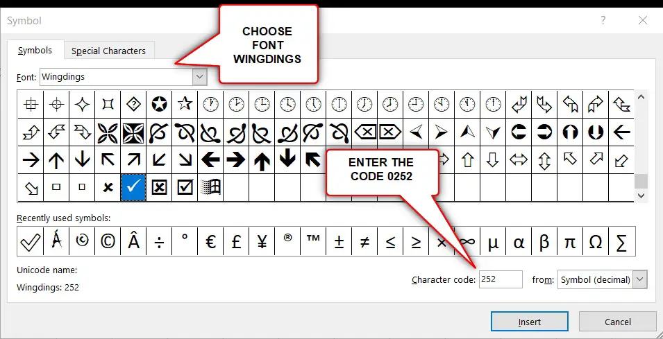 How To Insert A Check Mark Tick Symbol In Excel Quick Guide King ...
