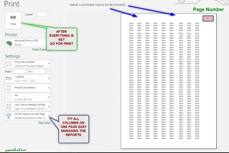 HOW TO PRINT PAGE NUMBER ALL THE PAGES IN EXCEL GyanKosh Learning