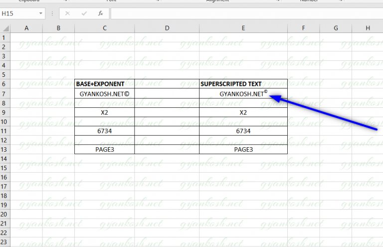 HOW TO SUPERSCRIPT TEXT IN EXCEL - GyanKosh | Learning Made Easy