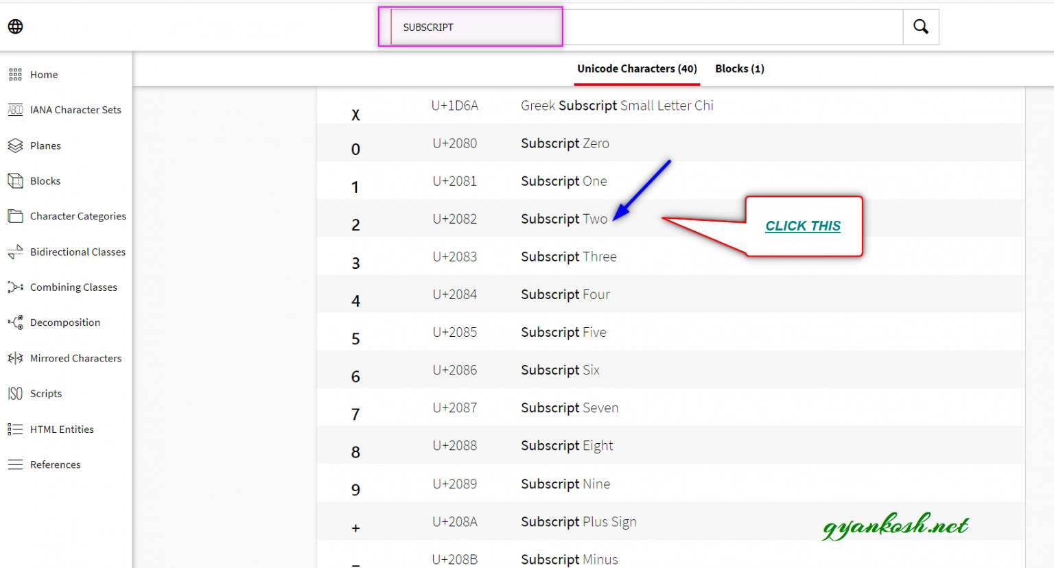 add subscript in google docs