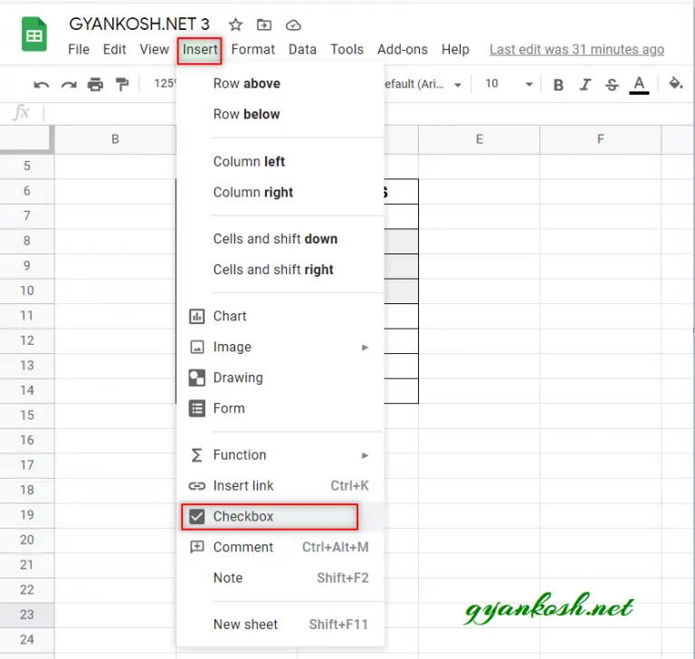 How To Insert A Checkbox Into Google Docs