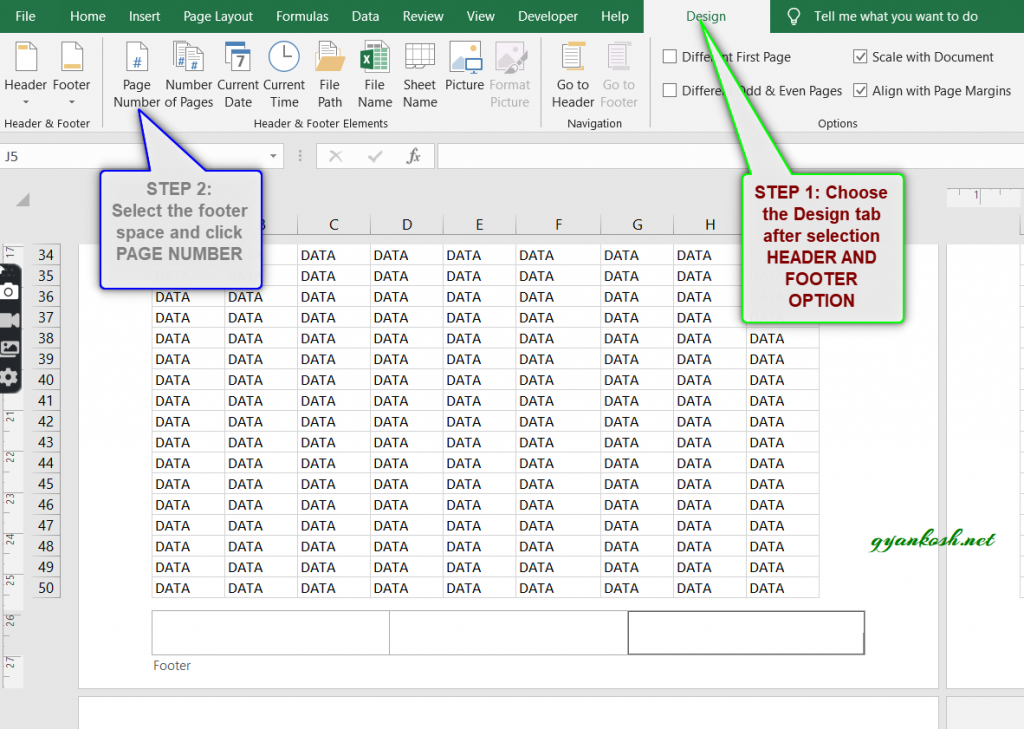 how-to-print-page-number-all-the-pages-in-excel-gyankosh-learning-made-easy