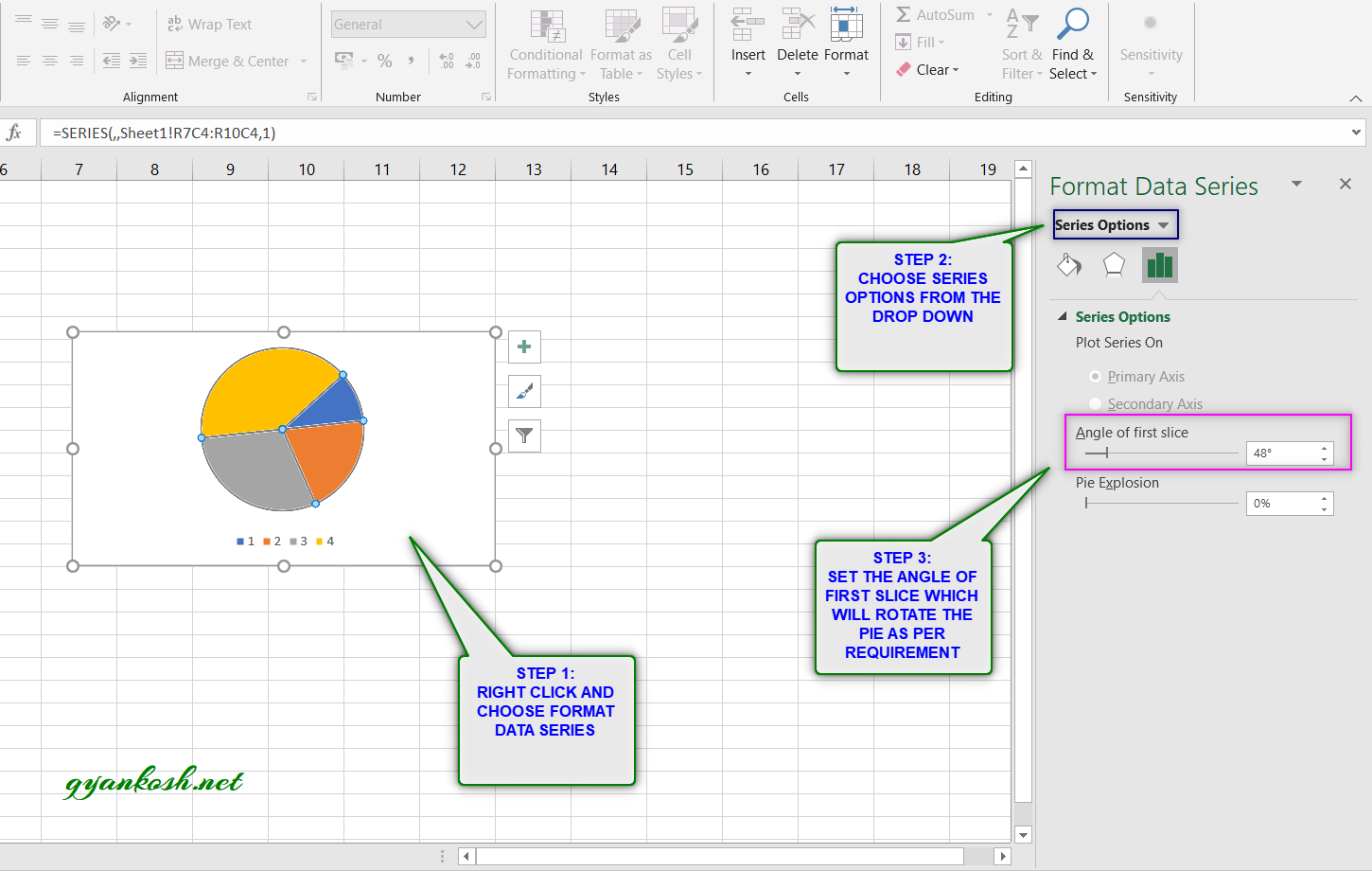 A complete guide to CREATE and CUSTOMIZE PIE CHART in EXCEL