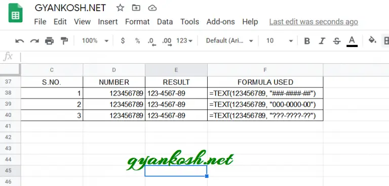 How To Use Text Function In Google Sheets