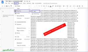 hwo to insert text box in google doc