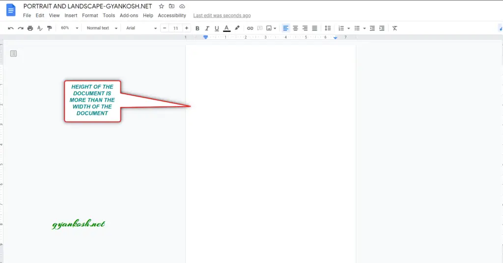 portrait vs landscape google presentation