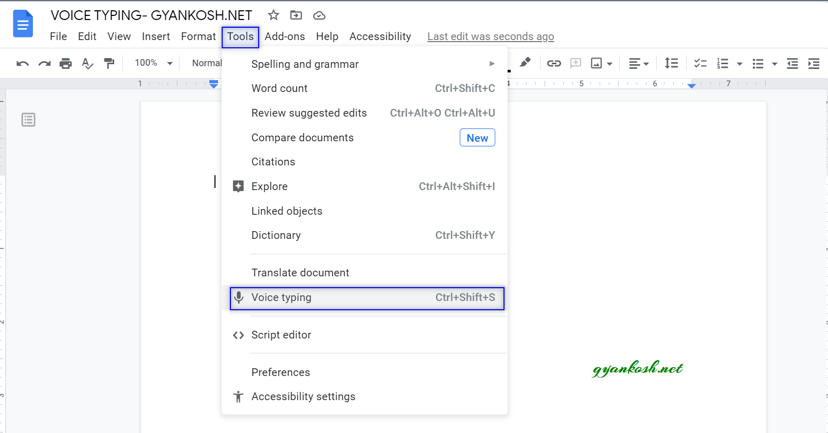 how-to-type-using-voice-in-google-docs-gyankosh-learning-made-easy