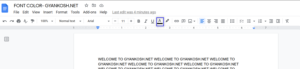 How to change FONT or TEXT color in Google Docs