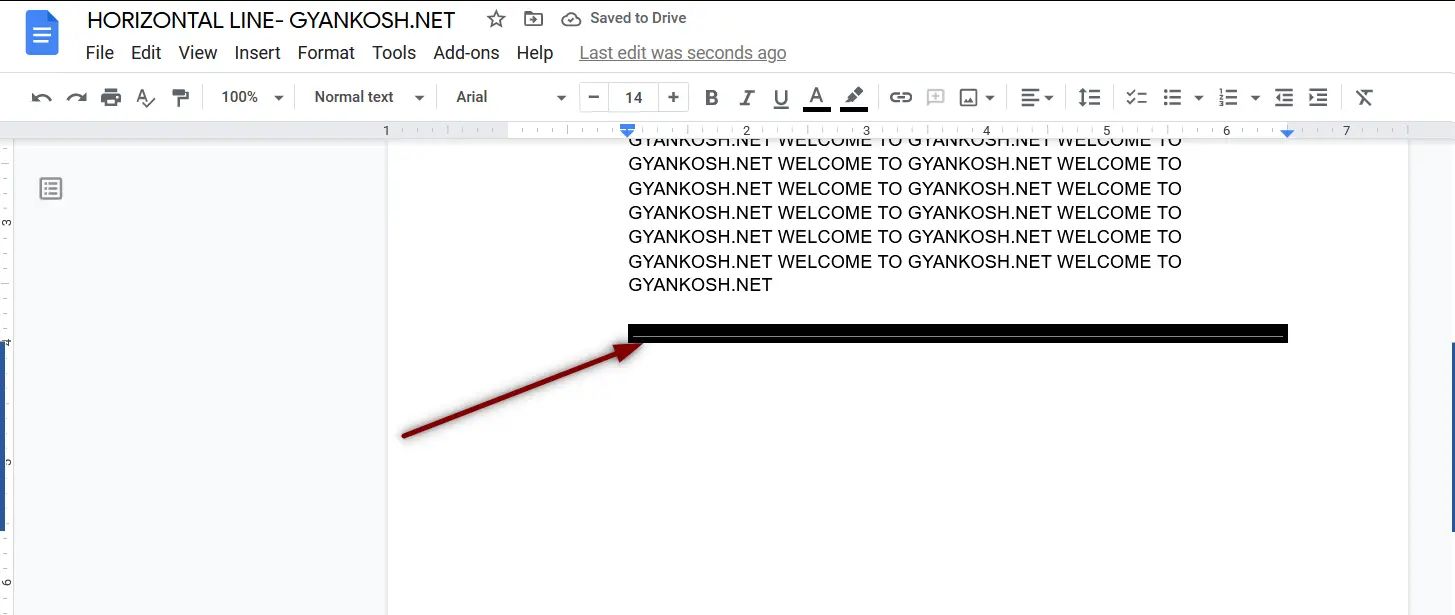 how to use google docs horizontal