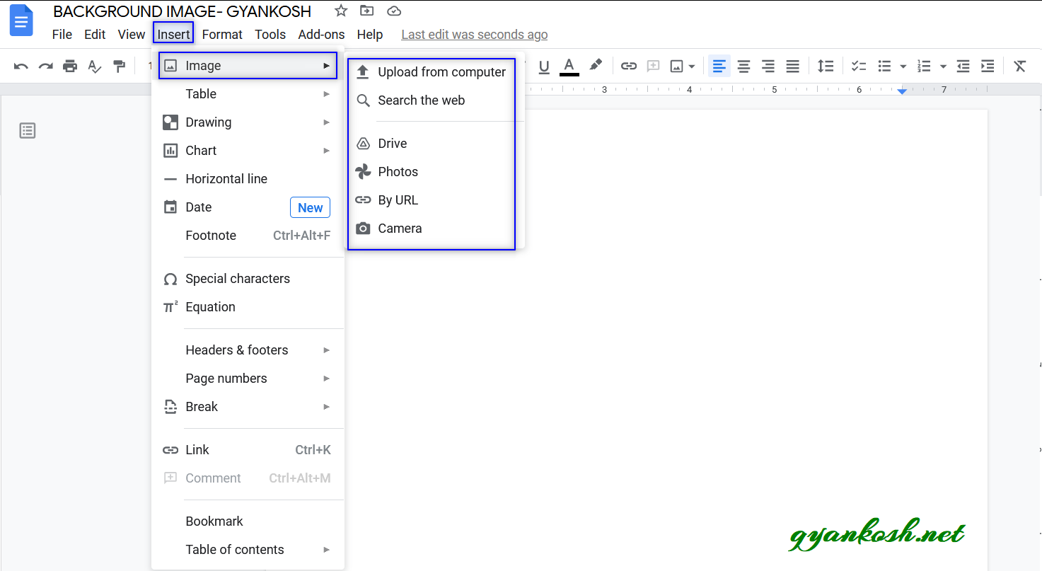 How To Add Background Image In Google Docs