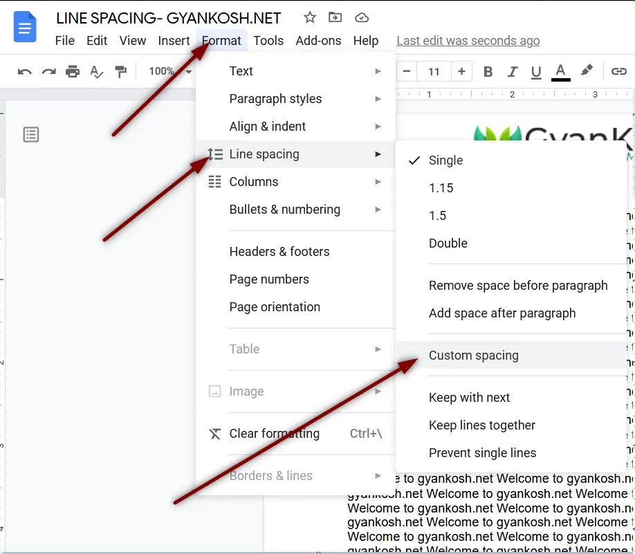 How To Adjust LINE SPACING In GOOGLE DOCS With Examples   Image 8 