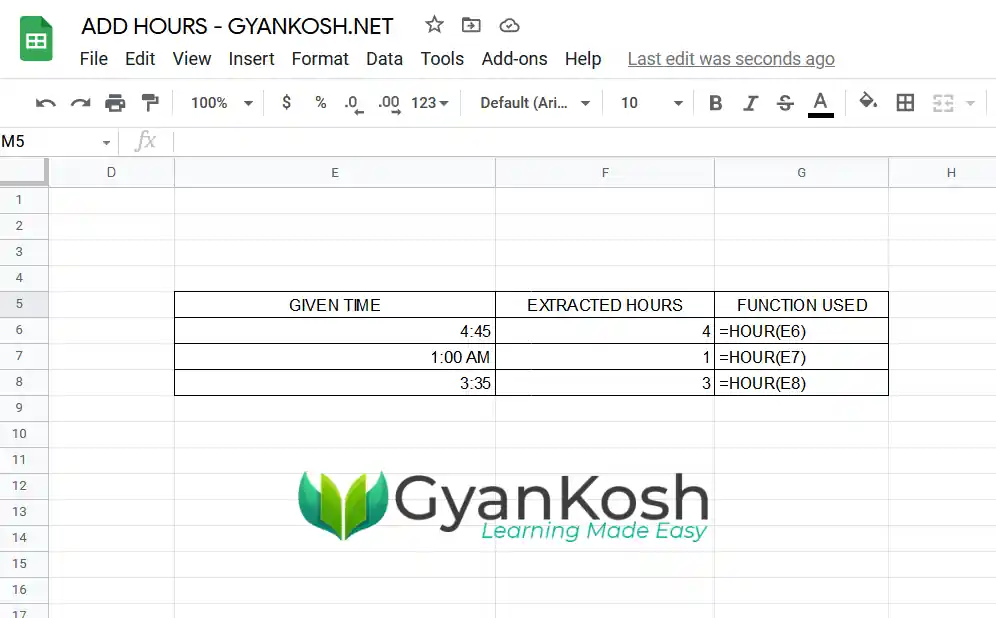 How To Add Hours In Google Sheets