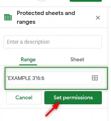 CELL EDIT DISABLE EXAMPLE IN GOOGLE SHEETS