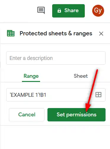 set permissions in google sheets