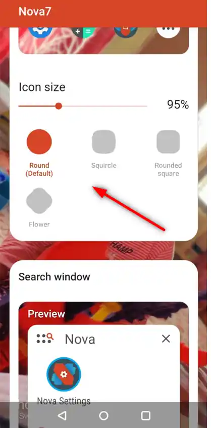 choose icon style in nova launcher