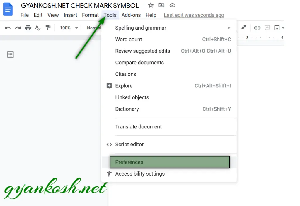 How To Put Check In Docs