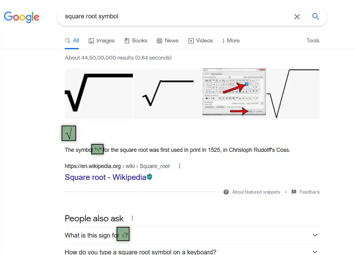 how-to-type-square-root-symbol-on-keyboard-techowns