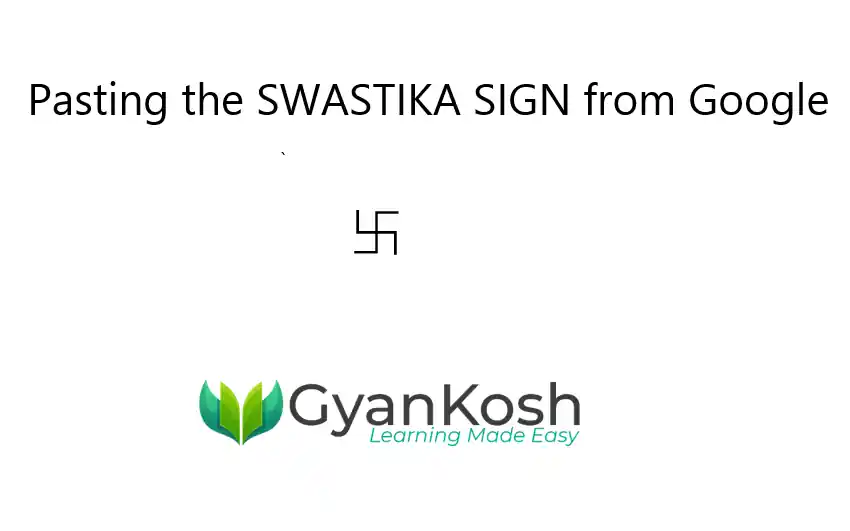 How to Insert or Type SWASTIK SYMBOL in Word [ 卐 ] ?