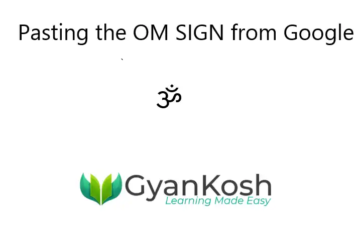 how to type om symbol in word
