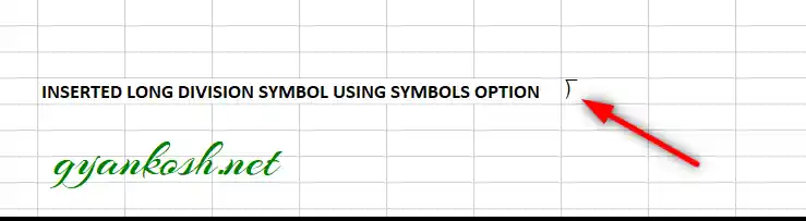 LONG DIVISION SYMBOL